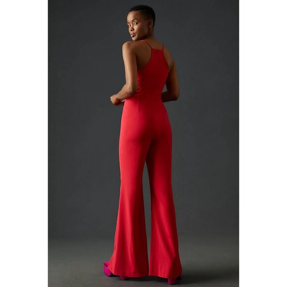 Anthropologie Jumpsuit Red NWT Hutch Flare Front-Slit Size 6 - Picture 3 of 12